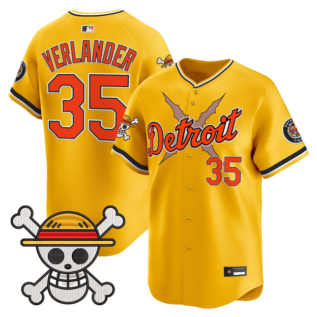 Men's Detroit Tigers x One Piece Vapor Premier Limited Jersey - Stitched