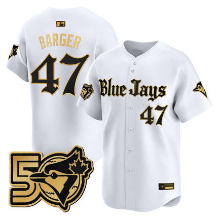 Men's Toronto Blue Jays 50 Seasons Patch Vapor Premier Limited Jersey - Gothic North Edition - All Stitched