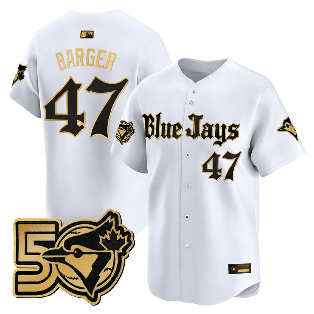 Men's Toronto Blue Jays 50 Seasons Patch Vapor Premier Limited Jersey - Gothic North Edition - All Stitched