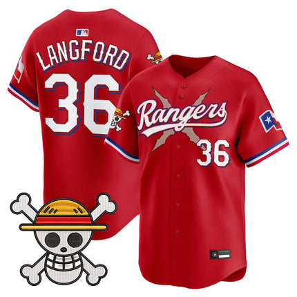 Men's Texas Rangers x One Piece Vapor Premier Limited Jersey - Stitched