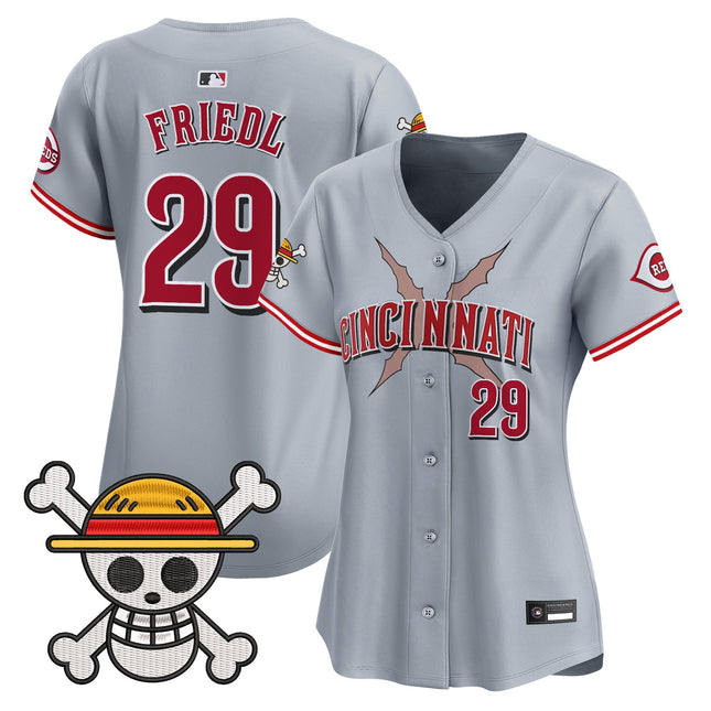 Women's Cincinnati Reds x One Piece Vapor Premier Limited Jersey - Stitched