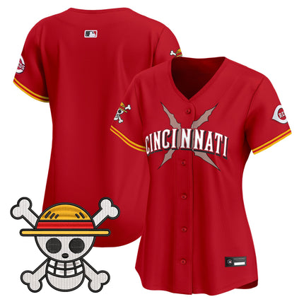 Women's Cincinnati Reds x One Piece Vapor Premier Limited Jersey - Stitched
