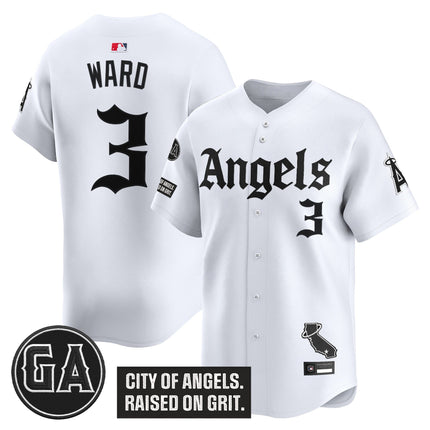 Men's Los Angeles Angels 'Garret Anderson Tribute Patch' Vapor Premier Limited Jersey - Gothic Edition - All Stitched