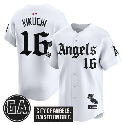 Men's Los Angeles Angels 'Garret Anderson Tribute Patch' Vapor Premier Limited Jersey - Gothic Edition - All Stitched