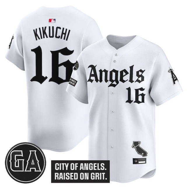 Men's Los Angeles Angels 'Garret Anderson Tribute Patch' Vapor Premier Limited Jersey - Gothic Edition - All Stitched