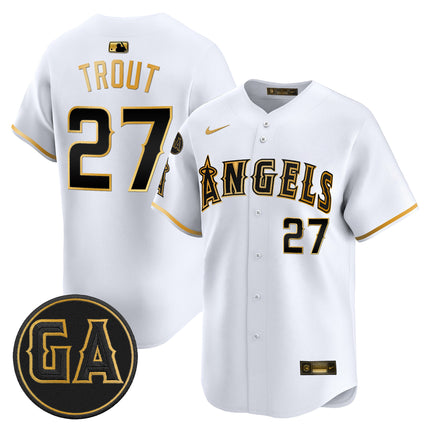 Men's Los Angeles Angels 'Garret Anderson Tribute Patch' Vapor Premier Limited Jersey - All Stitched