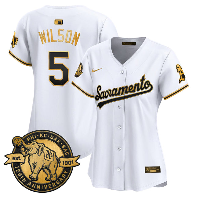 Women's Athletics 'Sacramento Edition' Vapor Premier Limited Jersey - 125th Anniversary Patch - All Stitched