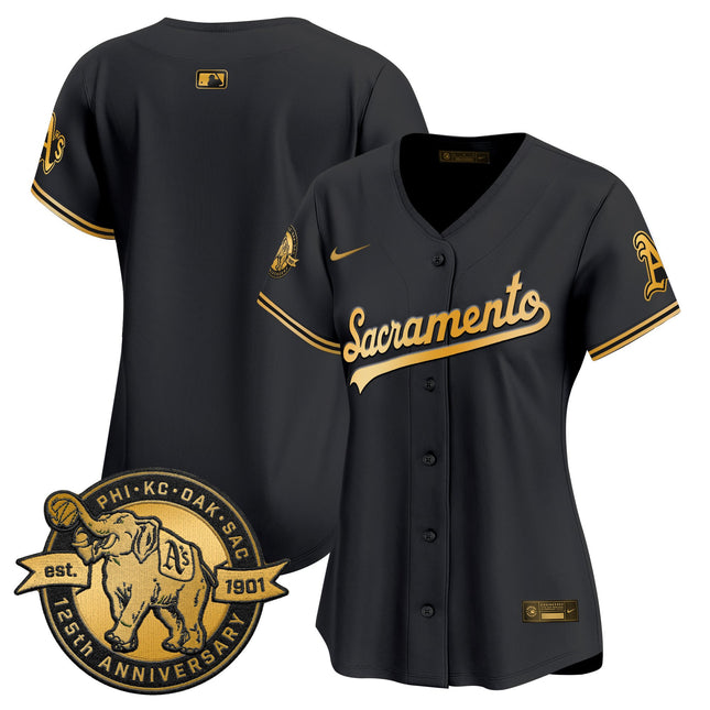 Women's Athletics 'Sacramento Edition' Vapor Premier Limited Jersey - 125th Anniversary Patch - All Stitched