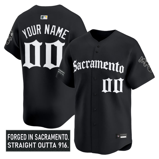 Athletics 'Sacramento Gothic Edition' Vapor Premier Limited Custom Jersey - All Stitched