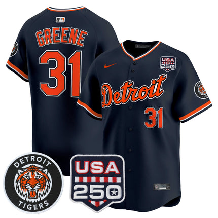 Men's Detroit Tigers 2026 Alternate Vapor Premier Limited Jersey - 250America Patch - All Stitched
