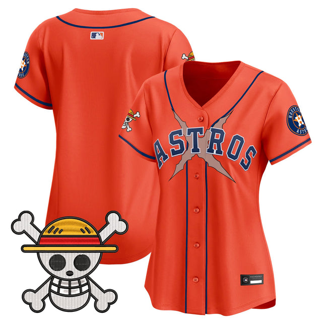 Women's Houston Astros x One Piece Vapor Premier Limited Jersey - Stitched