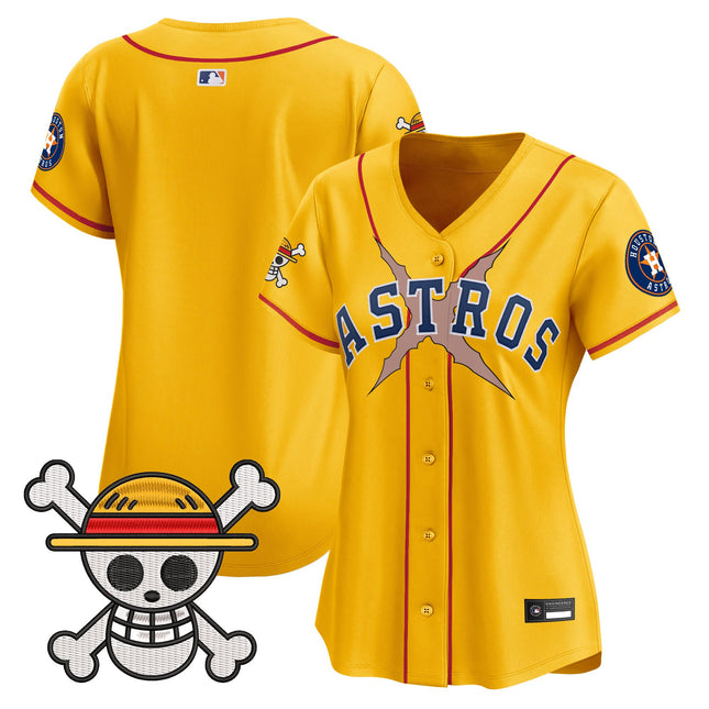 Women's Houston Astros x One Piece Vapor Premier Limited Jersey - Stitched