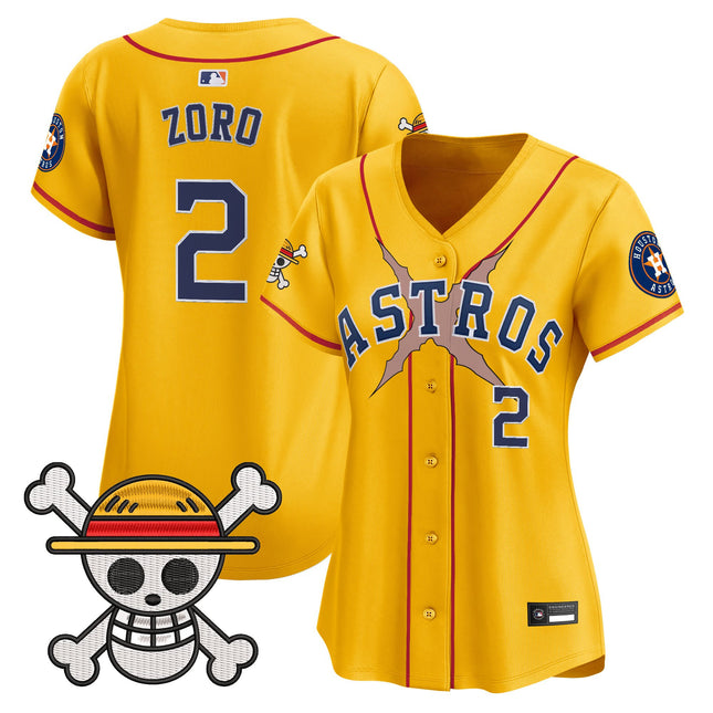 Women's Houston Astros x One Piece Vapor Premier Limited Jersey - Stitched