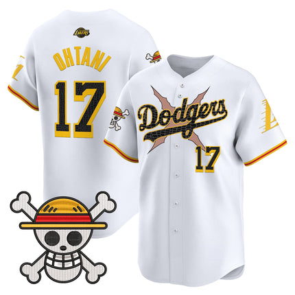 Men's Los Angeles Dodgers x One Piece x Mamba Vapor Premier Limited Jersey - Stitched