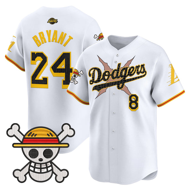 Men's Los Angeles Dodgers x One Piece x Mamba Vapor Premier Limited Jersey - Stitched