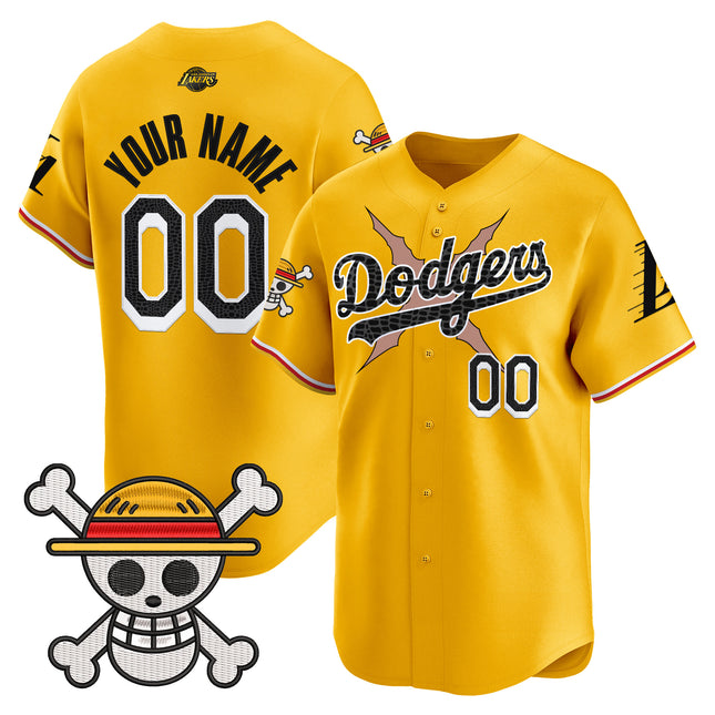 Los Angeles Dodgers x One Piece x Mamba Vapor Premier Limited Custom Jersey - Stitched