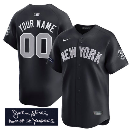 Yankees John Sterling "The Voice of the Yankees" Tribute Patch Vapor Premier Limited Custom Jersey - All Stitched