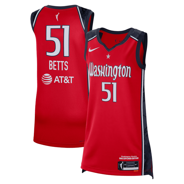 Washington Mystics Lauren Betts Victory Jersey - Explorer Edition Jersey - All Stitched