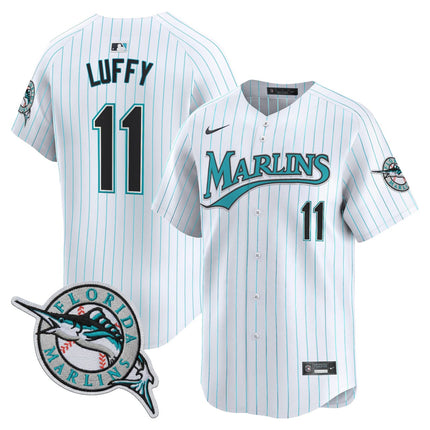 Luffy Miami Marlins Vapor Premier Limited Jersey - All Stitched