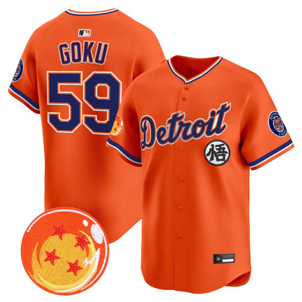 Men's Detroit Tigers x Dragon Ball Vapor Premier Limited Jersey - All Stitched