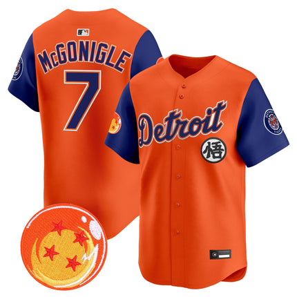 Men's Detroit Tigers x Dragon Ball Vapor Premier Limited Jersey - All Stitched