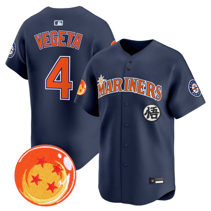 Men's Seattle Mariners x Dragon Ball Vapor Premier Limited Jersey - All Stitched