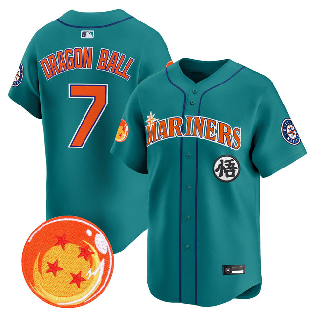 Men's Seattle Mariners x Dragon Ball Vapor Premier Limited Jersey - All Stitched