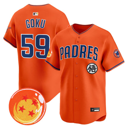 Men's Padres x Dragon Ball Vapor Premier Limited Jersey - All Stitched