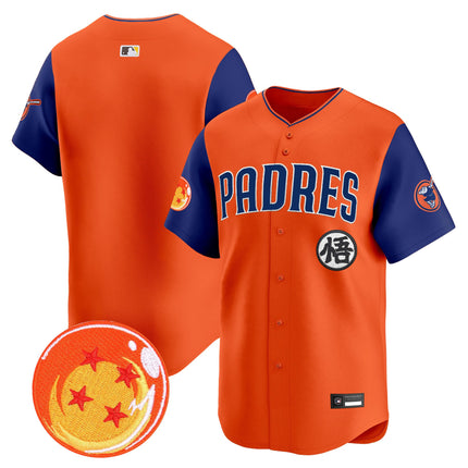 Men's Padres x Dragon Ball Vapor Premier Limited Jersey - All Stitched