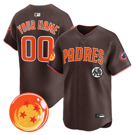 Padres x Dragon Ball Vapor Premier Limited Custom Jersey - All Stitched