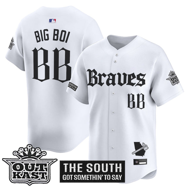 Men's Atlanta Braves 'Gothic South x Outkast Edition' Vapor Premier Limited Jersey V2- All Stitched