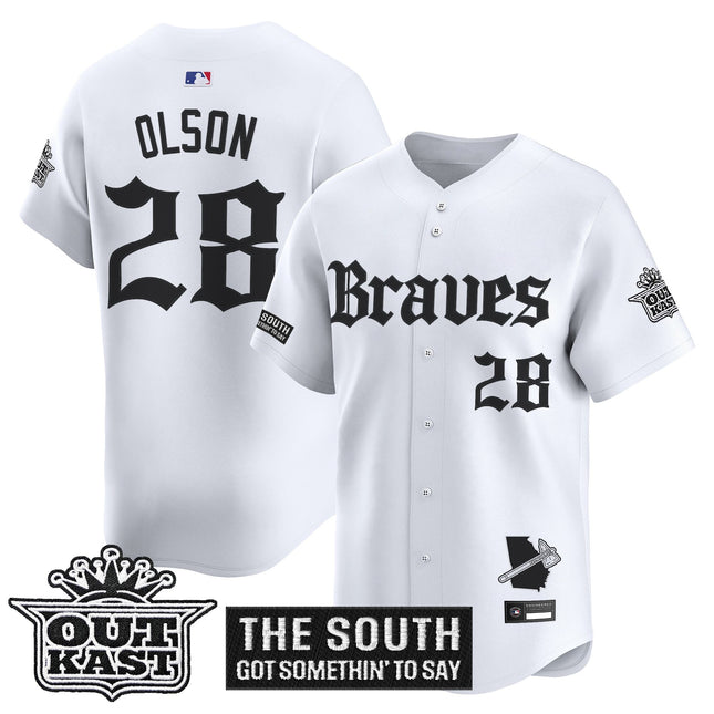Men's Atlanta Braves 'Gothic South x Outkast Edition' Vapor Premier Limited Jersey V2- All Stitched