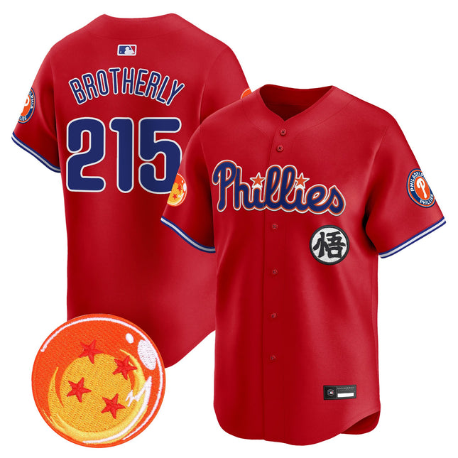 Men's Philadelphia Phillies x Dragon Ball Vapor Premier Limited Jersey - All Stitched