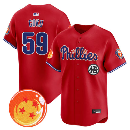 Men's Philadelphia Phillies x Dragon Ball Vapor Premier Limited Jersey - All Stitched