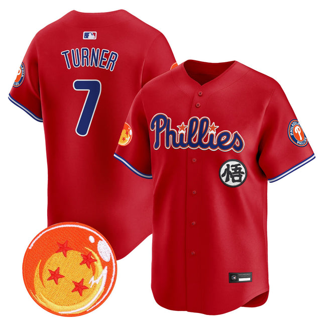 Men's Philadelphia Phillies x Dragon Ball Vapor Premier Limited Jersey - All Stitched