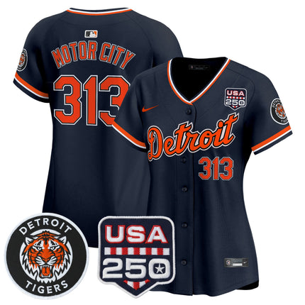 Women's Detroit Tigers 2026 Alternate Vapor Premier Limited Jersey - 250America Patch - All Stitched