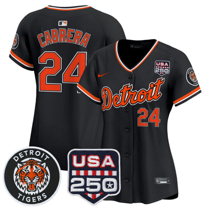 Women's Detroit Tigers 2026 Alternate Vapor Premier Limited Jersey - 250America Patch - All Stitched