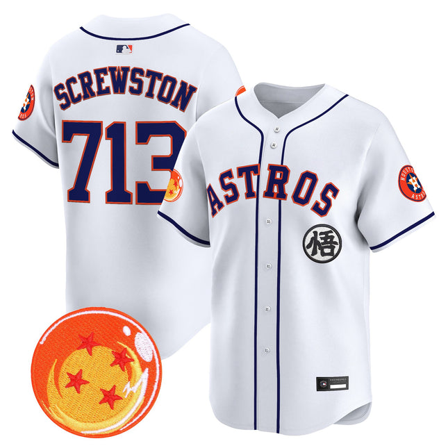 Men's Houston Astros x Dragon Ball Vapor Premier Limited Jersey - All Stitched