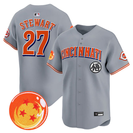 Men's Cincinnati Reds x Dragon Ball Vapor Premier Limited Jersey - All Stitched