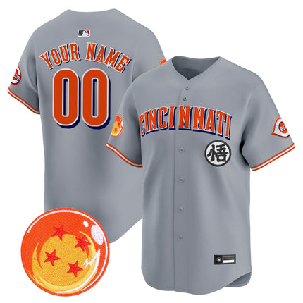 Cincinnati Reds x Dragon Ball Vapor Premier Limited Custom Jersey - All Stitched