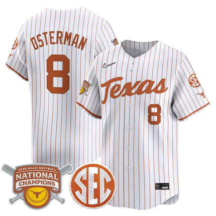 Men's size - Texas Longhorns 2026 Softball National Champions Vapor Premier Limited Jersey - All Stitched