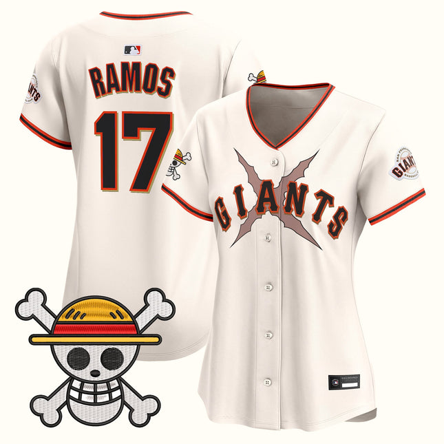 Women's San Francisco Giants x One Piece Vapor Premier Limited Jersey - Stitched