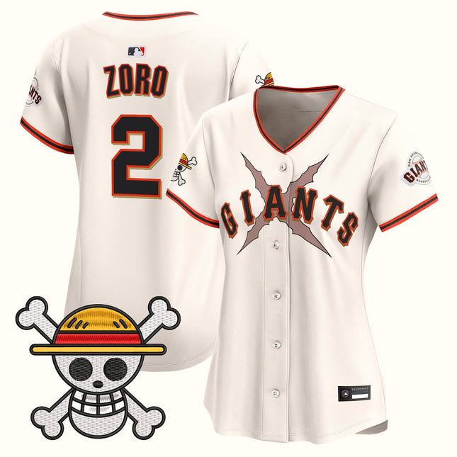 Women's San Francisco Giants x One Piece Vapor Premier Limited Jersey - Stitched
