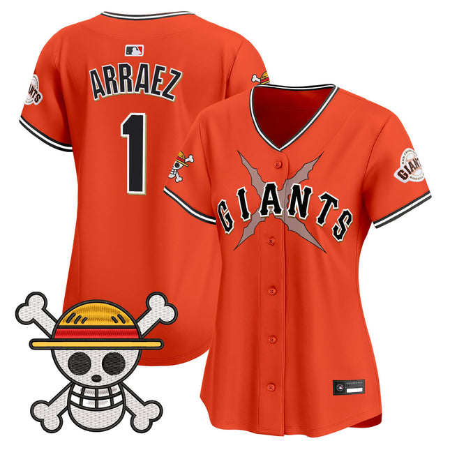 Women's San Francisco Giants x One Piece Vapor Premier Limited Jersey - Stitched