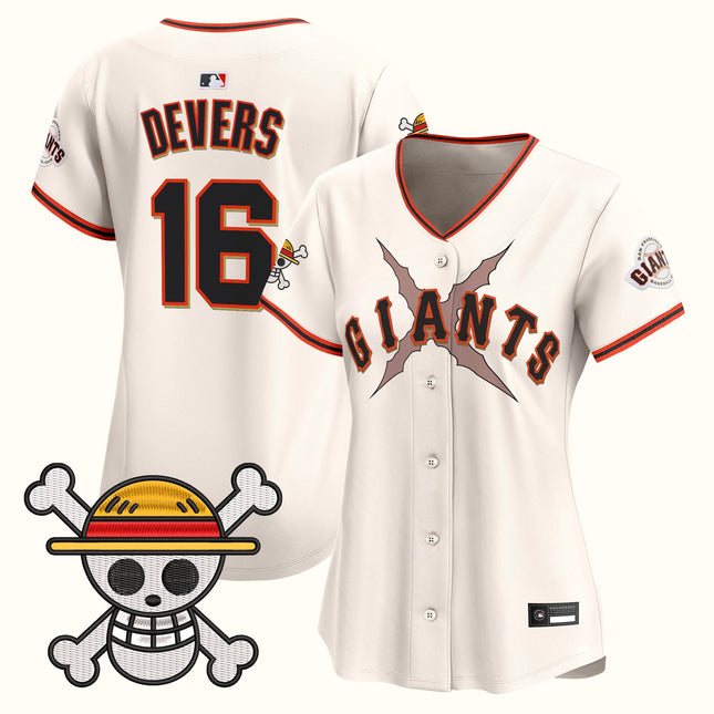 Women's San Francisco Giants x One Piece Vapor Premier Limited Jersey - Stitched
