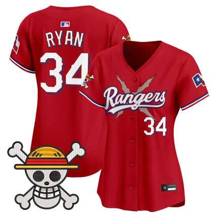 Women's Texas Rangers x One Piece Vapor Premier Limited Jersey - Stitched