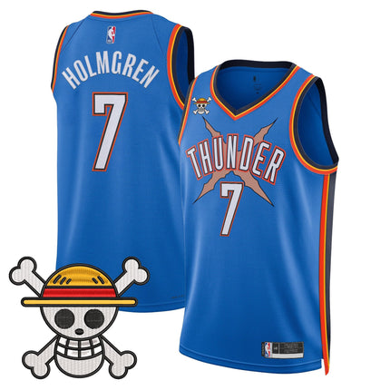 Men's Oklahoma City Thunder x One Piece Swingman Jersey- Stitched