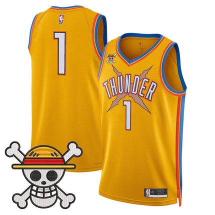 Men's Oklahoma City Thunder x One Piece Swingman Jersey- Stitched