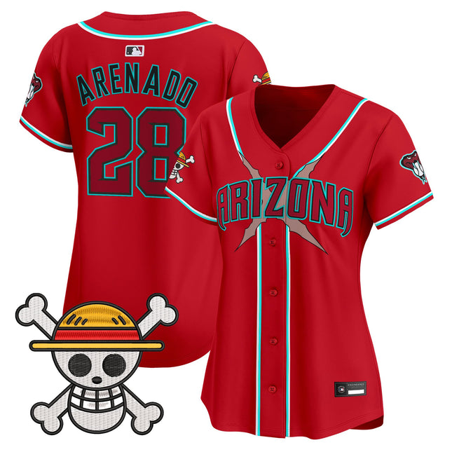 Women's Diamondbacks x One Piece Vapor Premier Limited Jersey - Stitched