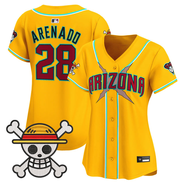 Women's Diamondbacks x One Piece Vapor Premier Limited Jersey - Stitched